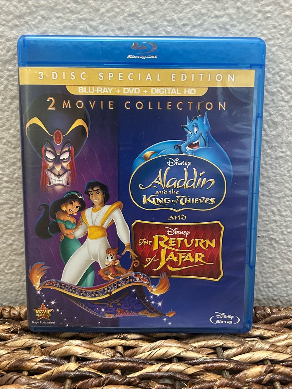 Disney Aladdin 2 Movie Collection Return of Jafar King of Thieves Blu-ray & DVD